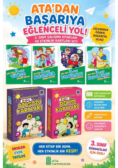 3.sınıflar İçin Çıtır Çıtır Çalışma Kitabım Seti + Atasözleri Ve Deyim Kartları