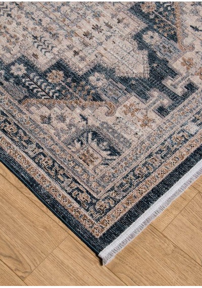 Andromeda Halı Valencia Serisi G692a Salon Oturma Yatak Odası Halısı Krem - Mavi