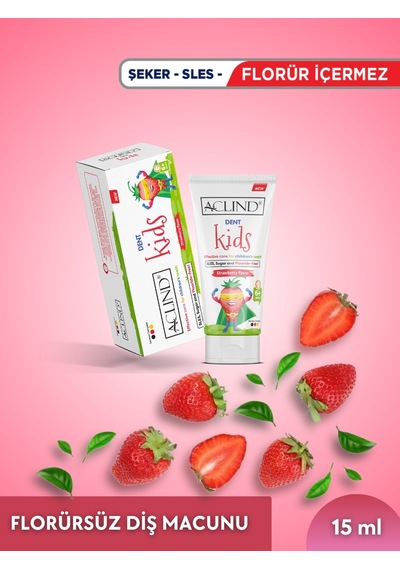 Aclind Dent Çocuklar İçin Florür İçermeyen Diş Macunu 15 ML