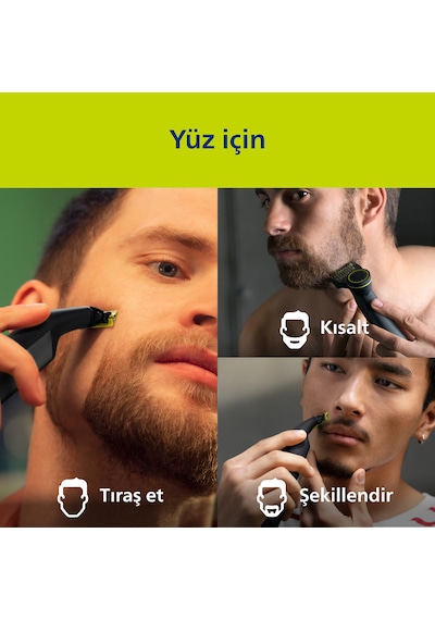 Philips OneBlade Pro QP6542/10 Yüz +Vücut Şekillendirici, 12 Uzunluk Ayarı, Islak ve Kuru Tıraş
