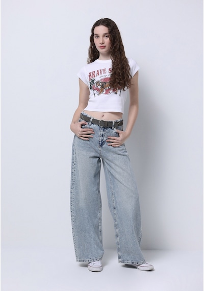 Colins Loose Fit Kadın Gri Jean Pantolon Cl1075839 Q1.v1 Dn02111 Denim