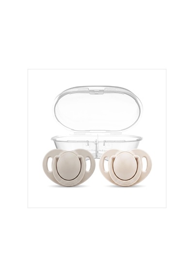 Mamajoo Ortodontik Emzik Seti 12 Ay+ Light Beige & Gray Bej