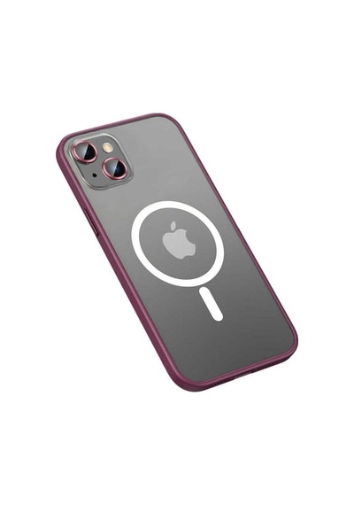 Apple Uyumlu iPhone 13 Kılıf Zore Mokka Wireless Kapak Koyu Mor