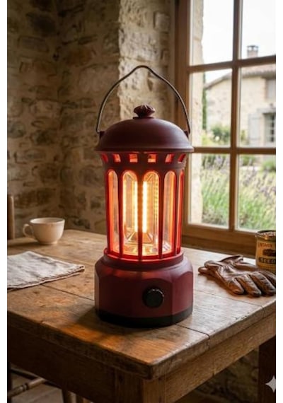 Glr L800br Retro Tasarım Şarjlı Kamp Lambası - 250 Lümen Vintage Fener Diğer