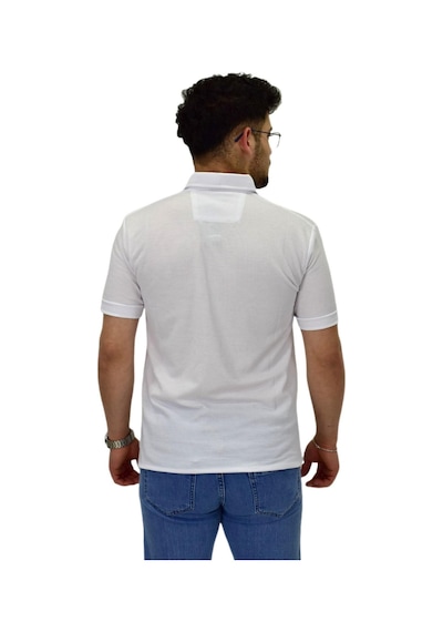 Erkek Büyük Beden Gömlek Yaka Düğmeli Tişört Bgl-st04525 Beyaz