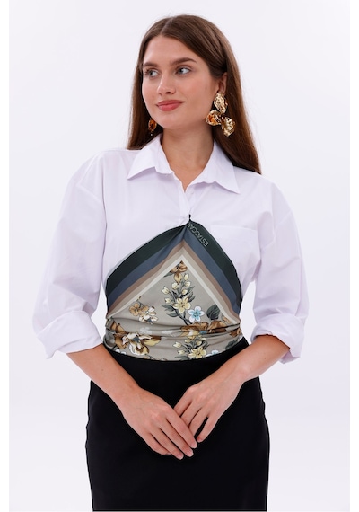 Zarif Yasemin Model Fular Bandana Şal Estascarf 70x70 Cm Renkli