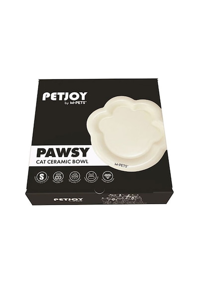 M-pets Pawsy Seramik Kedi Ve Köpek Mama Kabı Beyaz 175 Ml 244-51008.02