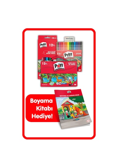 Pritt Boyama Kitabı Hediyeli Boyama Seti