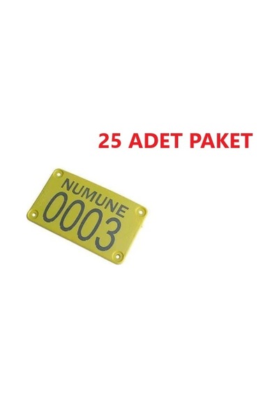 Arı Kovanı Ve Ağaç Numara Plastik Etiket 10x5 Cm - 25 Adet