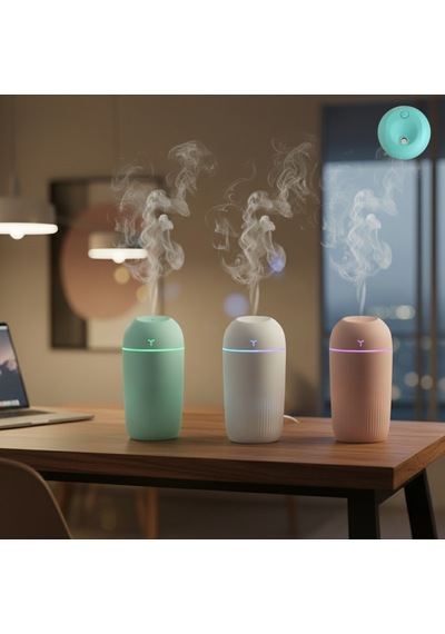 420ml Rgb Işıklı Mini Sessiz Usb Hava Nemlendirici & Aroma Difüzör