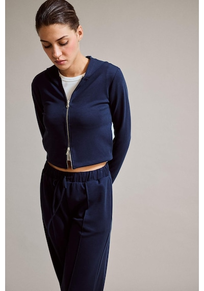 Defacto Kapüşonlu Modal Fermuarlı Sweatshirt G2915ax25aunv245 Lacivert