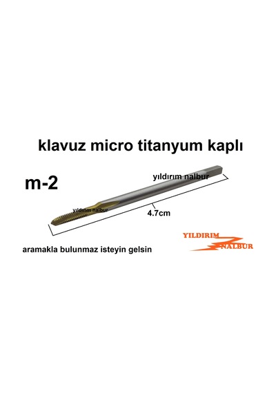 Klavuz Micro M-2 Titanyum Kaplı Çelik Diş Açma Kanal Açma Kılavuz
