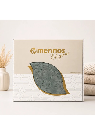 Merinos Elegans Çift Kişilik Battaniye Çağla Yeşili
