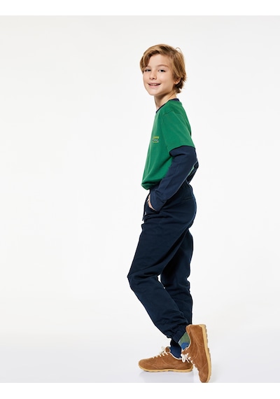 Koton Beli Bağcıklı Cep Detaylı Pamuklu Gabardin Jogger Pantolon Lacivert 7wkb40001tw