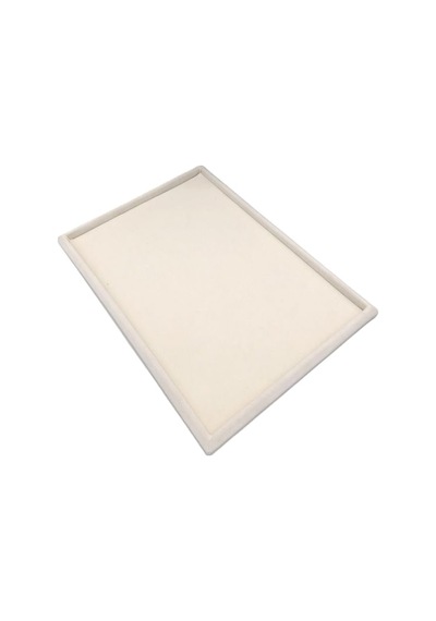 Yerli Üretim Süet Kumaş Krem Renk 34/24 Cm Takı Servis Sunum Tabl Krem