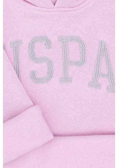 U.S. Polo Assn. Kız Çocuk Pembe Kapüşonlu Basic Sweatshirt 50296388-VR041 U.S. Polo Assn. Kız Çocuk Pembe Kapüşonlu Basic Sweatshirt 50296388-VR041