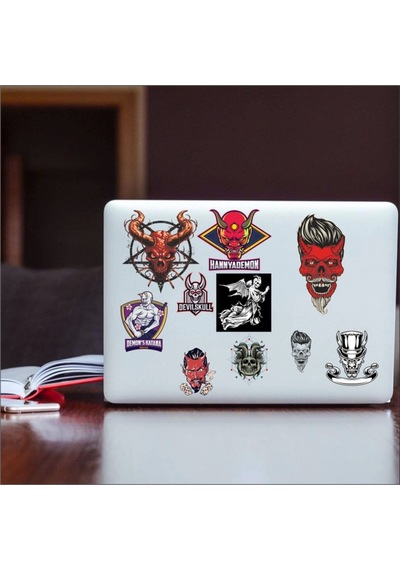 Agresif İsimli Hayvanlar Sticker Set 9 Parça Telefon, Tablet, Defter, Laptop Sticker