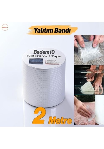 Çatı İzolasyon Bandı 2 Metre Su Sızdırmazlık Geçirmezlik Yalıtım Çamur Tamir Çatlak Boru Bant 96 Mm