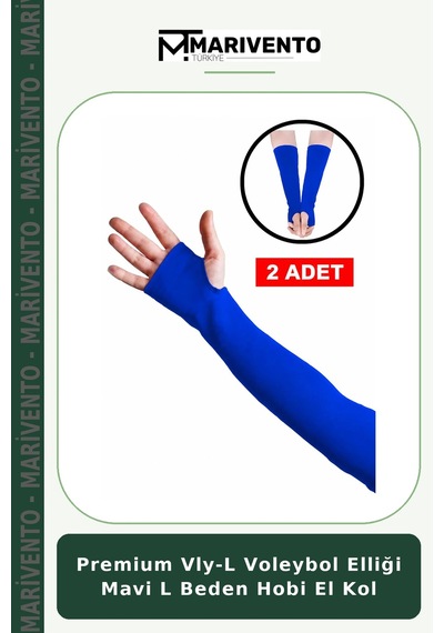Premium Vly-l Voleybol Elliği Mavi L Beden Hobi El Kol