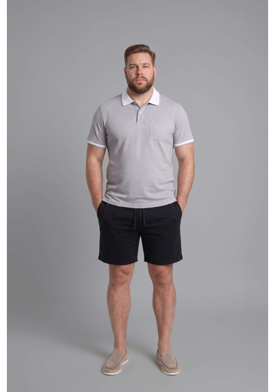 Defacto Regular Fıt Polo Yaka Kısa Kollu Polo Tişört H2054ax26spgr210 Gri-gr210