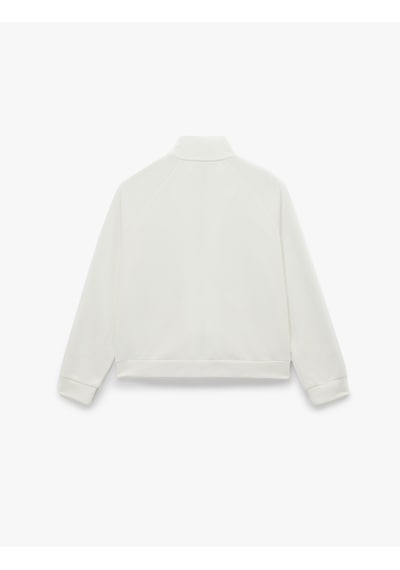 Koton Üç İplik Şerit Detaylı Uzun Kollu Dik Yaka Fermuarlı Sweatshirt Beyaz 6wak10054ek Beyaz Koton Üç İplik Şerit Detaylı Uzun Kollu Dik Yaka Fermuarlı Sweatshirt Beyaz 6wak10054ek Beyaz