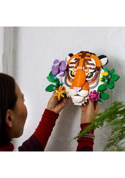 LEGO® Art Fauna Koleksiyonu – Kaplan 31217 - Yetişkinler için Çiçekli Dekoratif Model Yapım Seti (744 Parça)