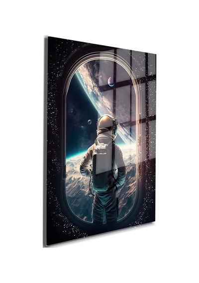 Space/uzay Yapay Zeka Özel Tasarım Cam Tablo Ofis, Mutfak Çocuk Odası, Salon 104