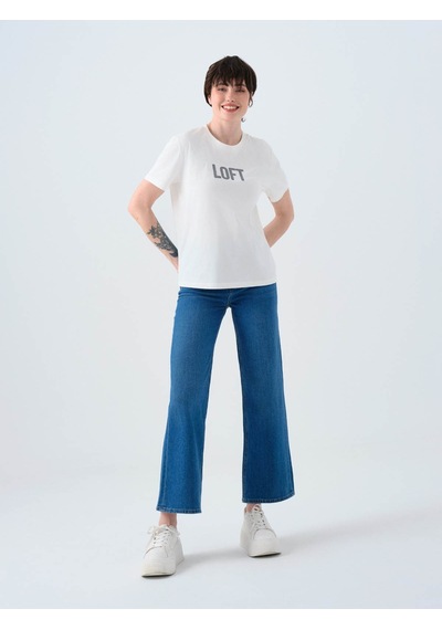 Loft Beyaz Kadın T-shirt Lf2039263 Beyaz