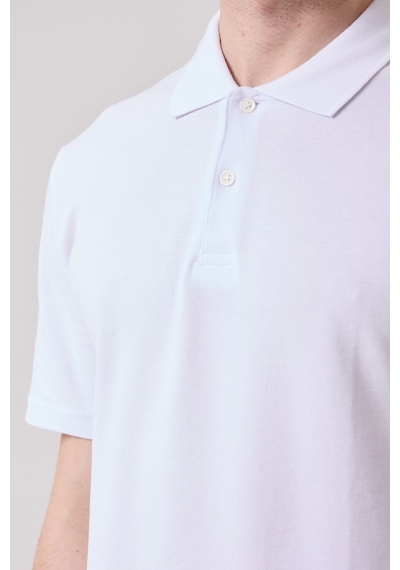 Galanthus Polo Yaka T-shirt - Pamuklu, Nefes Alabilir, Klasik Tasarım Beyaz