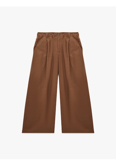 Koton Koton X Şahika Ercümen - Cepli Pile Detaylı Baggy Keten Pantolon Kahverengi 6sak40262ew Kahve Koton Koton X Şahika Ercümen - Cepli Pile Detaylı Baggy Keten Pantolon Kahverengi 6sak40262ew Kahve