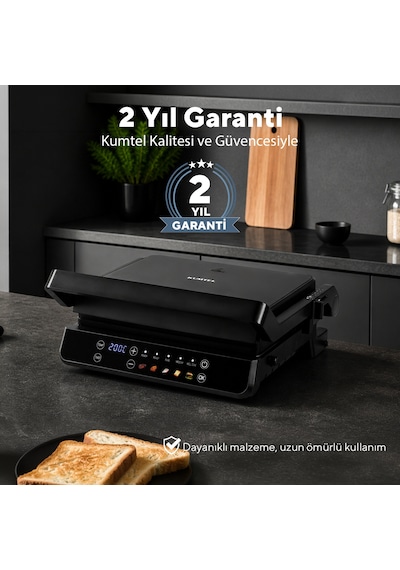 Kumtel TTM-10 2000 W Dijital Tost Ve Izgara Makinesi
