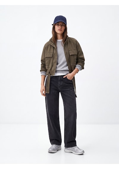 LTB Regular Fit Simli Triko Gri Kazak