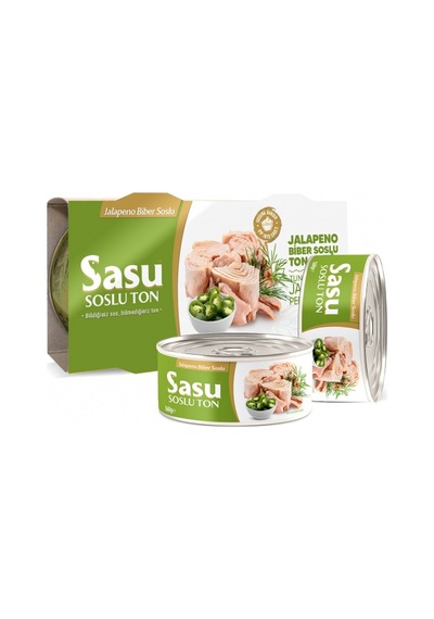 Sasu Jalapeno Biber Soslu Ton Balığı Bütün Dilim 24 x 160 G