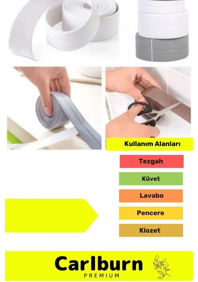 Ekstra Güçlü Su Geçirmez Sızdırmaz Dayanıklı Yalıtım Tamir Küf Önleyici Gri Bant 3.2m - 2 Adet