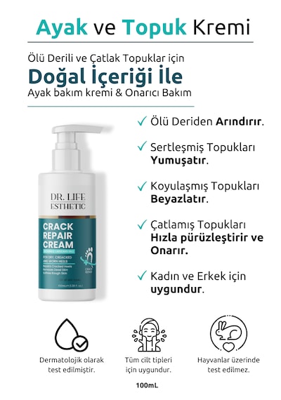 Dr. Life Esthetic Ayak ve Topuk Bakım Kremi 100 ML
