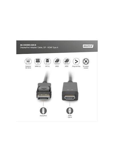 Dıgıtus Dp-hdmı Görüntü Kablosu 2m Ak.340303.020.s -216572