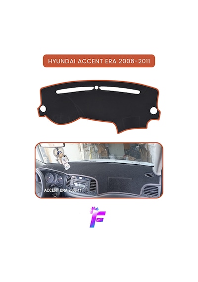 Hyundai Accent Era 2006-2011 Torpido Kılıfı Yansıma Engeller Kolay Montaj Oto Aksesuar Tc46 Kahverengi