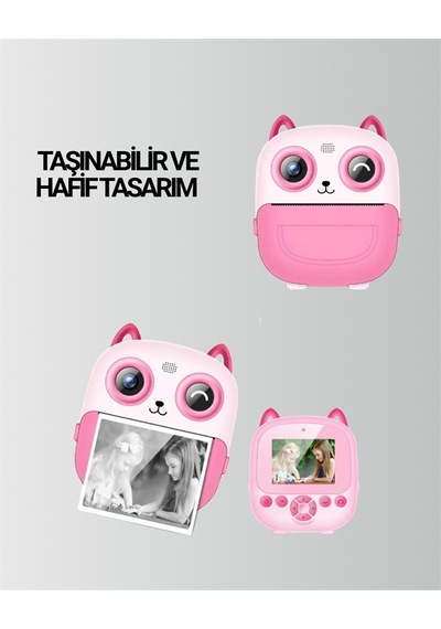 Çocuklara Uygun Anında Yazdıran Mini Kamera Usb Şarjlı Hafif Ve Renkli