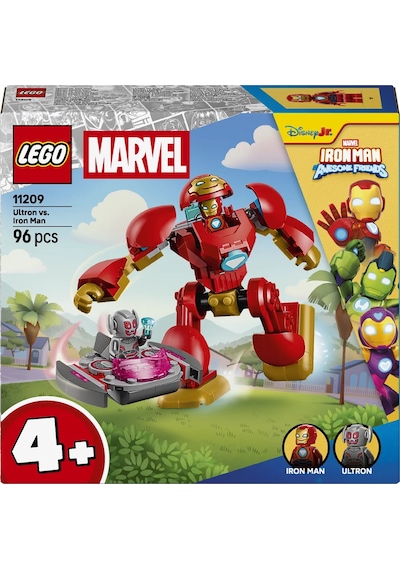 LEGO® ǀ Marvel Iron Man ve Muhteşem Arkadaşları Ultron Iron Man’e Karşı 11209 - 4 + için Minifigür İçeren Oyuncak Yapım Seti (96P)