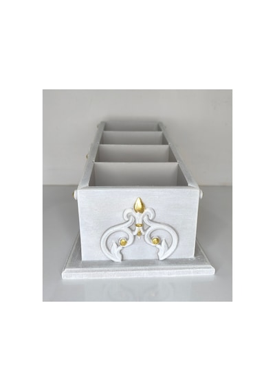 Kumandalık Düzenleyici 25cm 13cm 13cm Orta Sehpa Dekoru Ev Dekorasyon Ürünleri Gri - 909307127