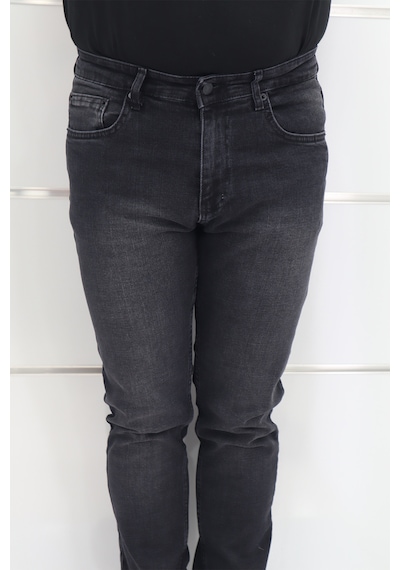 Denim Cartel Dmctekstil Erkek Normal Bel Dar Kesim Boru Paça Jean Pantolon Füme