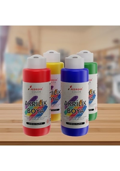 Ana Renkler Akrilik Boya 4&apos Lü Set 4x120ml