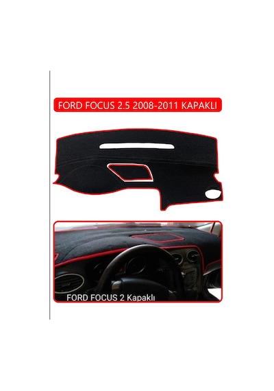 Ford Focus 2,5 2008-2011 Kapaklıtorpido Koruma Halısı Kırmızı Kenar