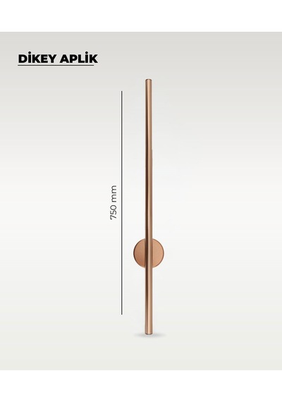 12w Rose Gold Renk Dikey Aplik - Gün Işığı