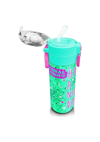 Coral High Kids Pembe Su Yeşili Kedi Desenli Pipetli Ve Direkt İçim Çelik Termos 500 Ml 31806 Yeşil - Kahverengi Coral High Kids Pembe Su Yeşili Kedi Desenli Pipetli Ve Direkt İçim Çelik Termos 500 Ml 31806 Yeşil - Kahverengi