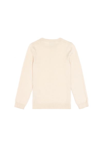 U.S. Polo Assn. Kız Çocuk Krem Bisiklet Yaka Basic Kazak 50293586-VR071 U.S. Polo Assn. Kız Çocuk Krem Bisiklet Yaka Basic Kazak 50293586-VR071