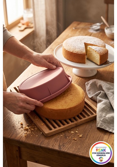 Yuvarlak Silikon Kek Kalıbı Yapışmaz Kolay Çıkan Pasta Turta Kek Borcamı Fırın Kalıbı 26 Cm Çok Renkli