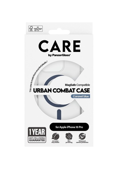 Care By Panzerglass Apple iPhone Uyumlu 16 Pro Flagship Urban Combat Magsafe - Kılıf Mavi