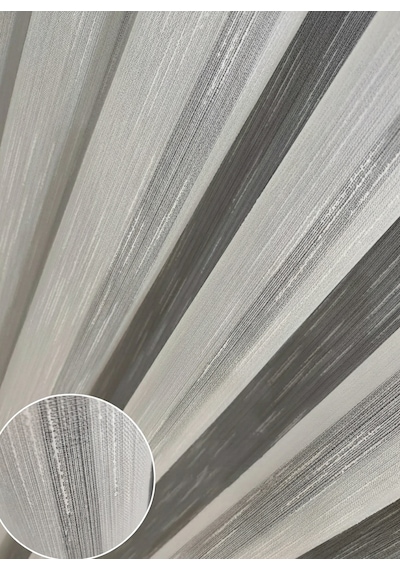 Caserta 309 Sedef Bambu Şantuk Keten Beyaz Çizgili Düz Tül Perde 1.sınıf Kalite Beyaz