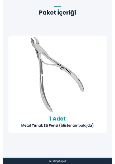 Tırnak Eti Pensi - Manikür Pedikür Makası - Metal